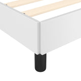 ZNTS Bed Frame without Mattress White 180x200cm Super King Faux Leather 349901