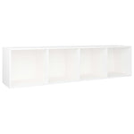 ZNTS Book Cabinet/TV Cabinet White 36x30x143 cm Engineered Wood 800144