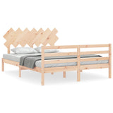 Bed Frame without Mattress 140x200 cm Solid Wood 3195286