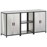 Kitchen Storage Set HATTEM 3 pcs Silver Stainless Steel 3392698