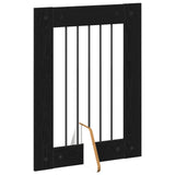 Dog Gate with Stands 2 pcs Black Oak 60 x 80 cm Engineered Wood 892091
