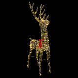 3D Reindeer with 140 LEDs Warm white 128 cm PET 42019056