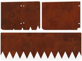 Lawn Edging 20 pcs 103 x 25 cm Steel Rusty 8008503