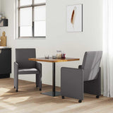 Dining Chairs with Wheels 2 pcs Grey 57 x 66 x 94 cm 42017819