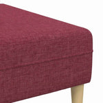 Sofa Set 3 pcs Wine red Fabric 3335115