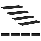 Stair Treads 8 pcs 90 x 25 x 2 cm Black Solid Beech Wood 3446318