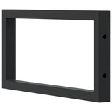 Shelf Brackets for Washbasin 2 pcs Black Rectangular Steel 4007272