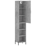 Highboard Concrete Grey 34,5x34x180 cm Engineered Wood 3198989