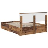 Bed Frame with Headboard Old Wood 140 x 190 cm Engineered Wood 3410902