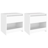 ZNTS Bedside Cabinets 2 pcs White 40x30x39 cm Engineered Wood 803444