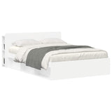 Headboard Cabinet with Storage White Engineered Wood 8001210