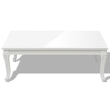 Coffee Table 115x65x42 cm High Gloss White 243381