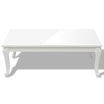 ZNTS Coffee Table 115x65x42 cm High Gloss White 243381