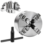 4 Jaw Self-Centering Lathe Chuck 80 mm Steel 146708