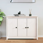 ZNTS Sideboard White 100x35x74 cm Solid Wood Pine 814560