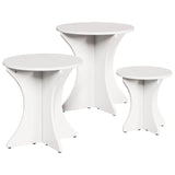 Coffee Table 3 pcs White 873569