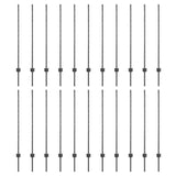 Embedded Fence Post 22 pcs Grey 160 cm Powder-Coated Steel 3335938