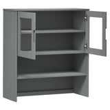 Top for Highboard MOLDE Grey 90x35x100 cm Solid Wood Pine 350551