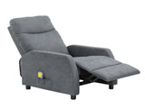Fabric With 6-Point Massage Heating Function Recliner Light Gray 82079157