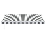 Retractable Awning Anthracite and White 3.5x2.5 m Fabric&Aluminium 3216114