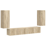 TV Cabinet Set 4 pcs Sonoma Oak Engineered Wood 3409161