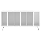 Record Cabinet High Gloss White 100x38x48 cm Engineered Wood 831750