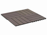 Decking Tile 11 pcs Dark Brown 30 x 30 cm WPC 42046670