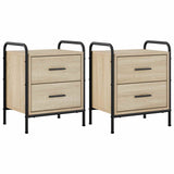 Bedside Cabinet 2 pcs Sonoma Oak 40 x 30 x 50 cm 8013485