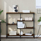 Console Table Brown Oak 103x32x95 cm Engineered Wood 833954