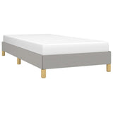 Bed Frame without Mattress Light Grey 90x190 cm Single Single Fabric 349830