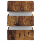 LED Bedside Cabinet Smoked Oak 45x35x67 cm Engineered Wood 326848