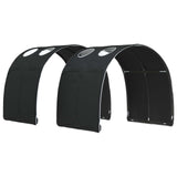 Bed Frame with Tunnel 3 pcs White and Black Engineered Wood 3423610