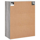 Wall Mounted Cabinet Grey Sonoma 69.5x34x90 cm Engineered Wood 834992