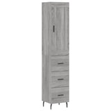 Highboard Grey Sonoma 34.5x34x180 cm Engineered Wood 3200215