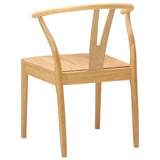 Dining Chair 2 pcs Natural Solid Rubber Wood 42020414
