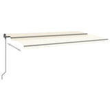 Manual Retractable Awning with LED 6x3 m Cream 3070202