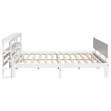 Bed Frame with Headboard without Mattress White 180x200 cm Super King 3306093