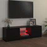 ZNTS TV Cabinet with LED Lights Black 120x30x35.5 cm 804284