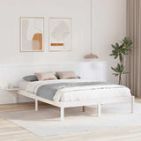Bed Frame White 160 x 200 cm Solid Pine Wood 873182