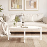 Coffee Table White 118x63x45 cm Solid Wood Pine 822318