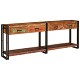Console Tables with Drawer 2 pcs Multicolour Solid Reclaim wood 3324228