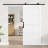 Sliding Door ORKDAL White 93 x 202 cm Solid Pine Wood 3333487
