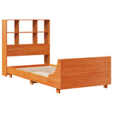 Bed Frame without Mattress Wax Brown 90x190 cm Single Solid Wood Pine 3323712