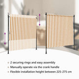 Outdoor Roller Blind Orange and White 200x270 cm Fabric&Steel 368771