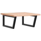 Basin Shelf Wall Mounted Steel and Solid Wood Beech 3302503