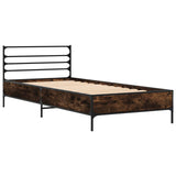 Bed Frame Smoked Oak 80 x 200 cm Engineered Wood 8009114