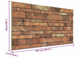 Wall Panels 10 pcs 100 x 50 cm Brown and White EPS Foam 42046094