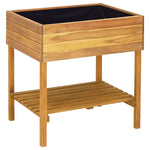 Raised Garden Planter 78.5x58.5x78.5 cm Solid Acacia Wood 46584