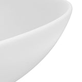 Bathroom Sink Ceramic Matt White Round 146976
