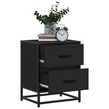 Bedside Cabinets 2 pcs Black 40x31x50 cm Engineered Wood 848675